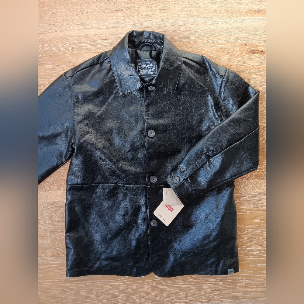 Levi's faux leather jacket size S